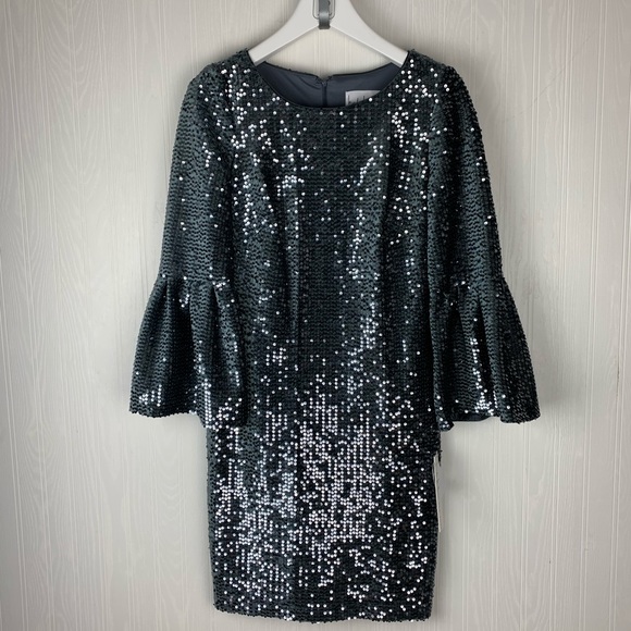 NWT Nicole Miller dress Silver - Picture 2 of 7